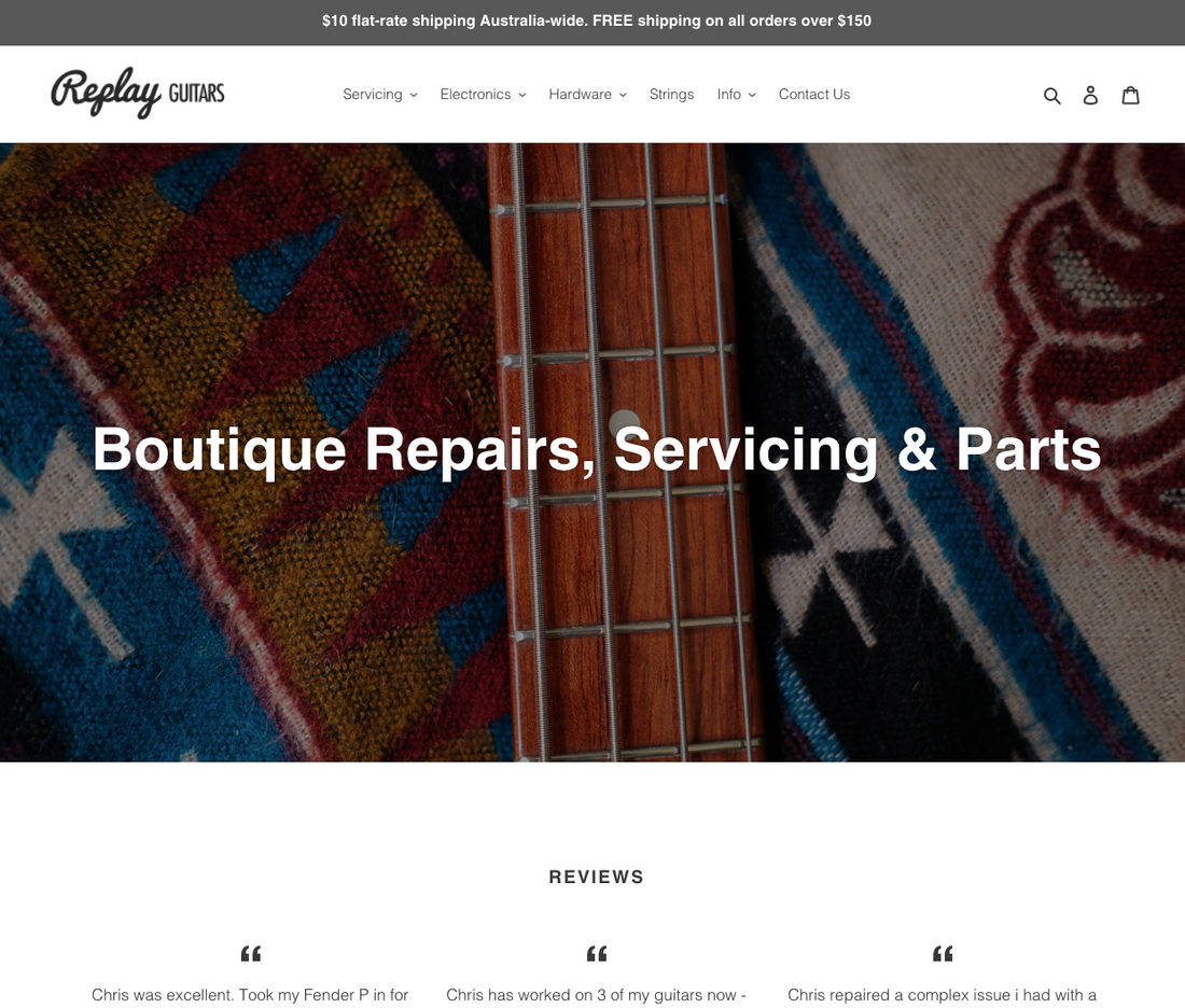 New Replay Guitars Website!