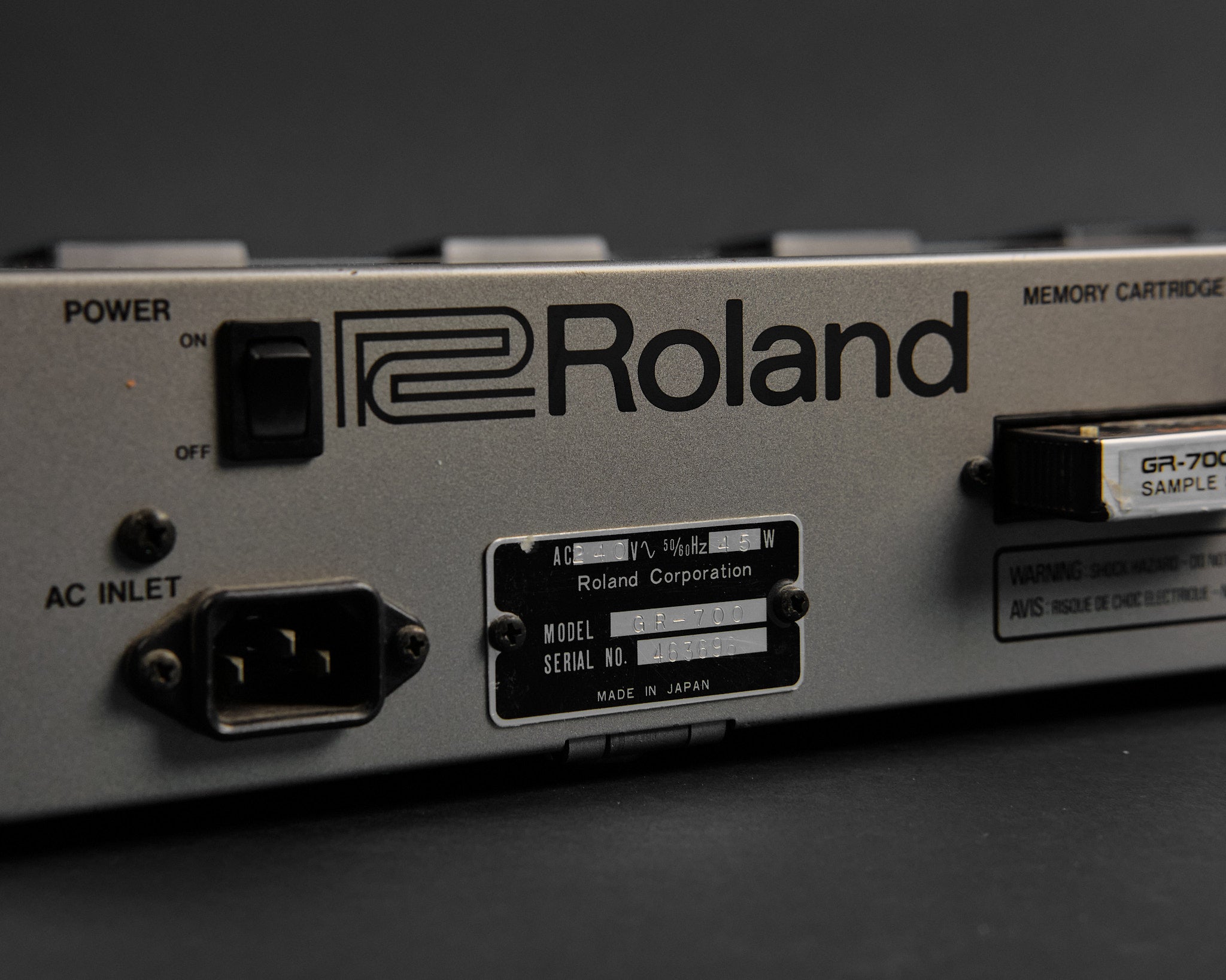 1980s Roland G-707 & GR-700 Guitar Synthesizer Silver