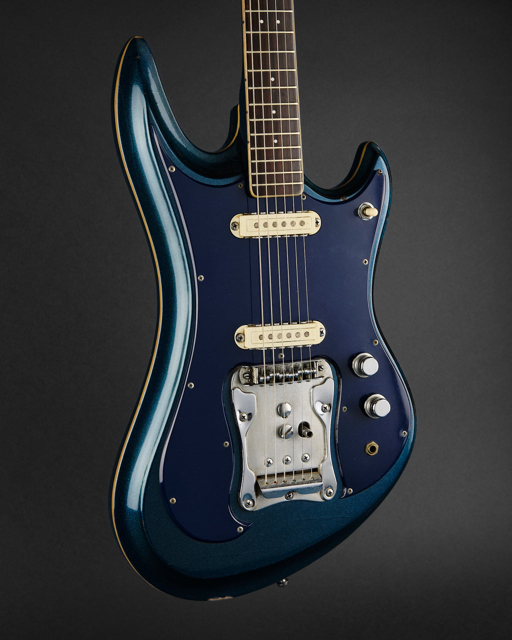 1960s Guyatone LG-350 Sharp 5 Metallic Blue