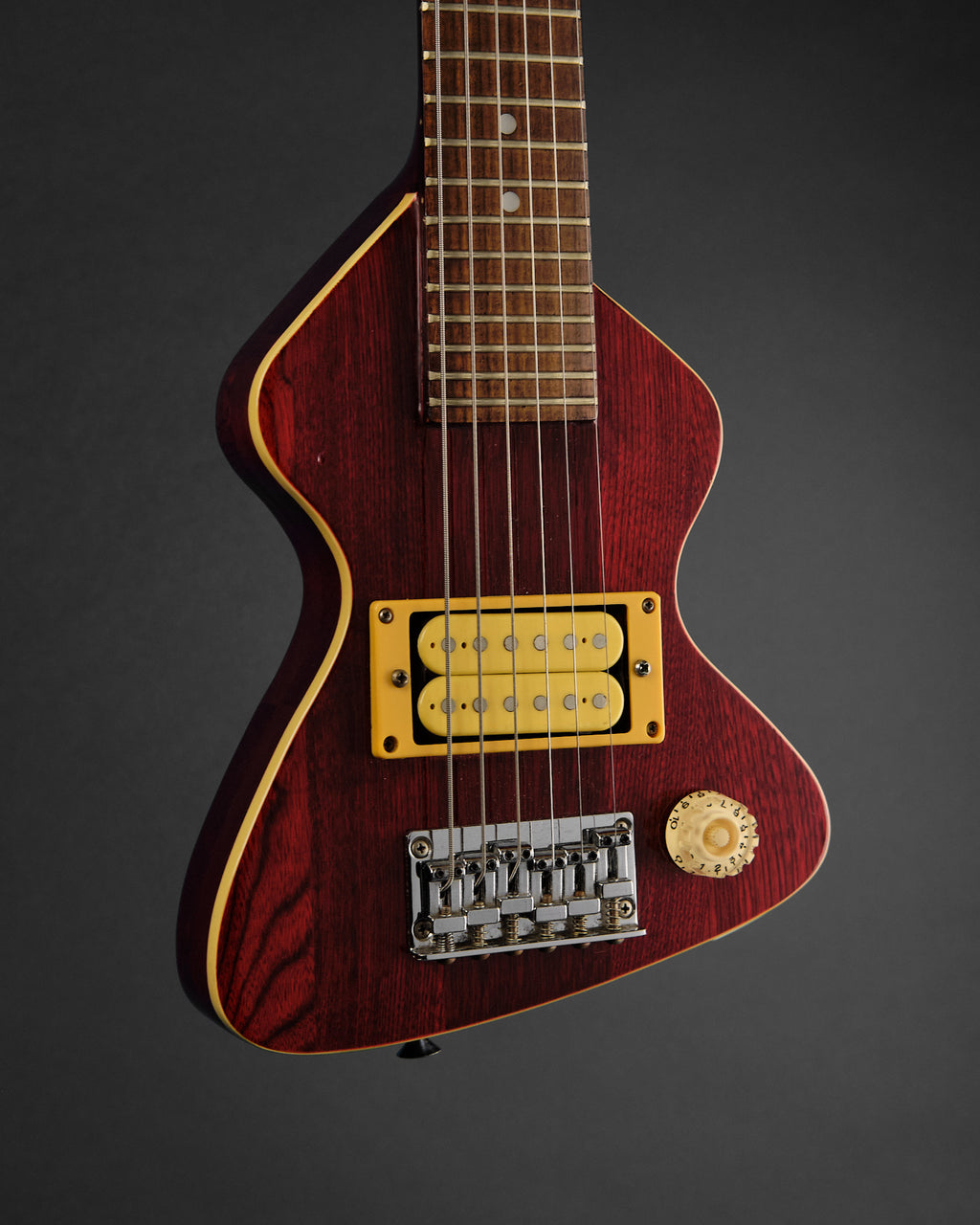 1980s Hondo Chiquita Travel Guitar Red