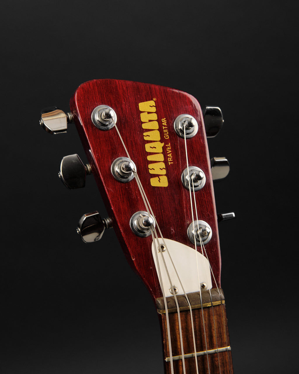 1980s Hondo Chiquita Travel Guitar Red