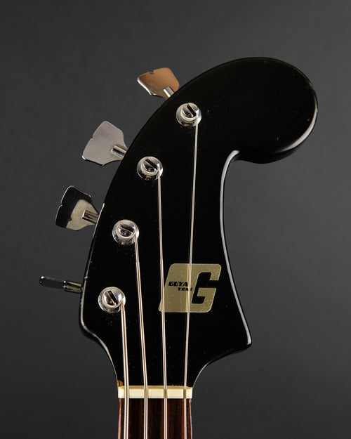 1960s Guyatone EB-8 Red Burst - headstock front | Replay Guitars