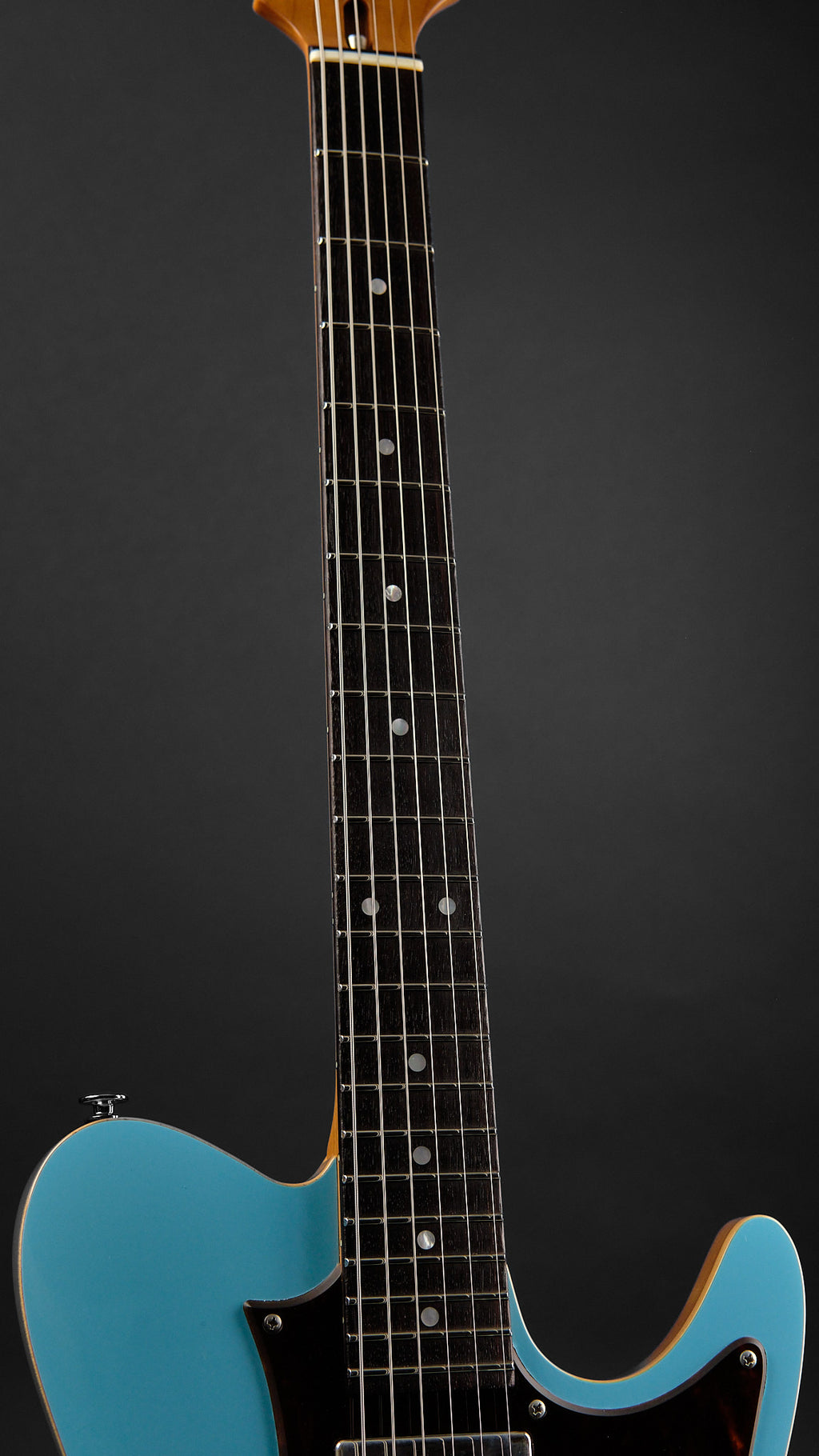 2022 Ibanez TQMS1 Tom Quayle AZ Celeste Blue - headstock back | Replay Guitars