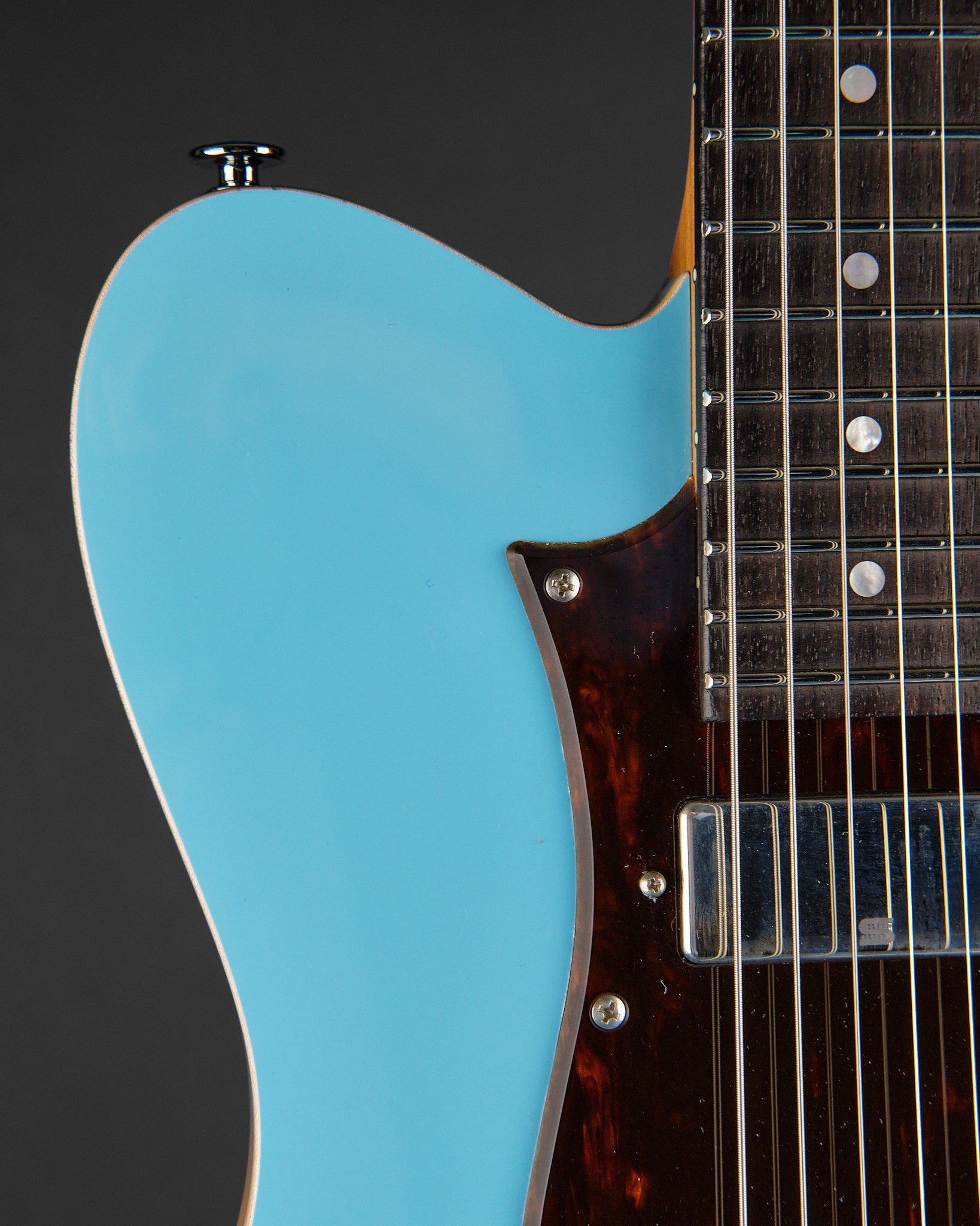 2022 Ibanez TQMS1 Tom Quayle AZ Celeste Blue - detail photo 1 | Replay Guitars
