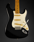 1989 Fender MIJ ST57-55 Stratocaster Black - body front | Replay Guitars