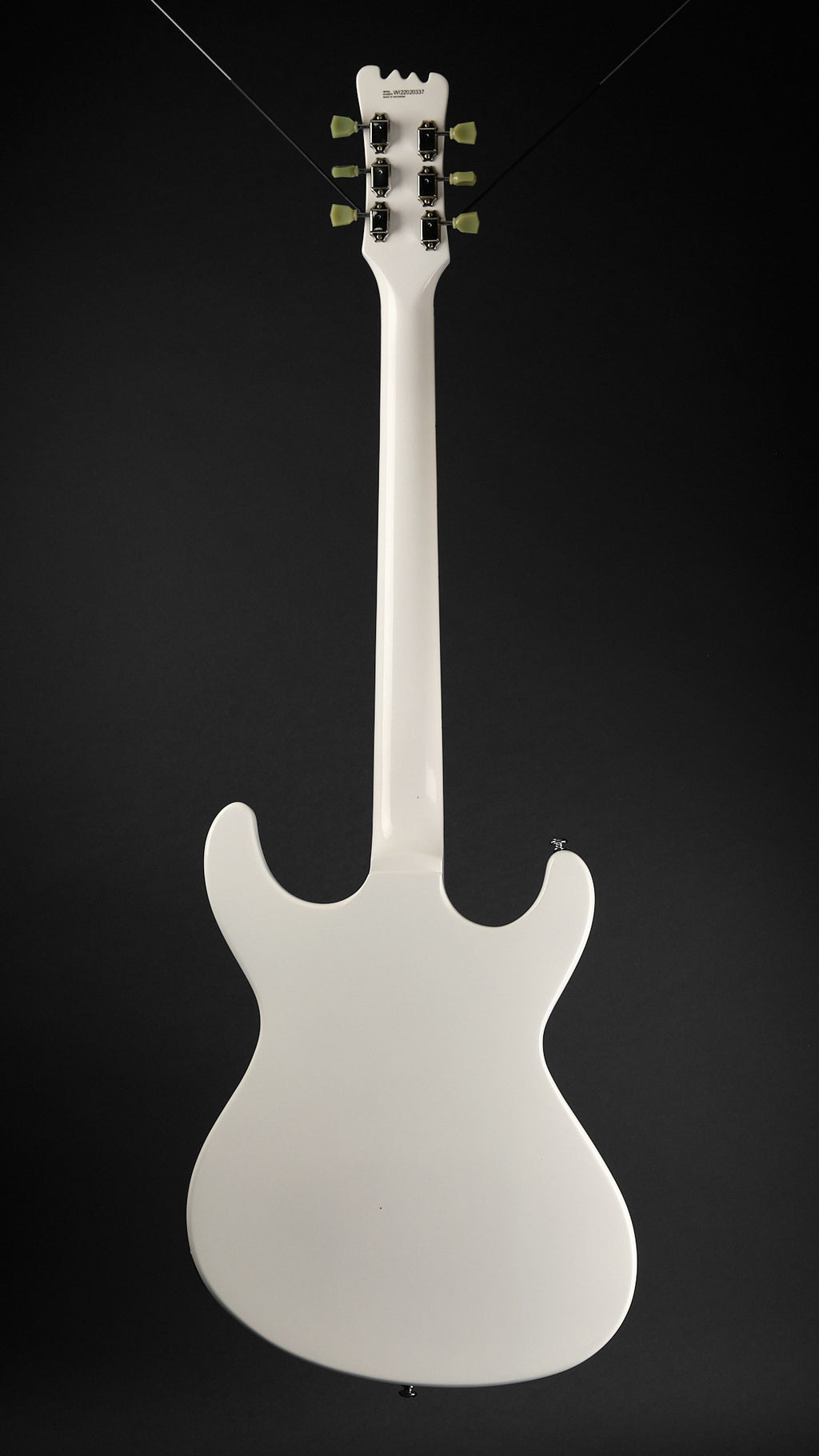 Eastwood Sidejack Baritone STD White on White (Second-Hand) - full back | Replay Guitars