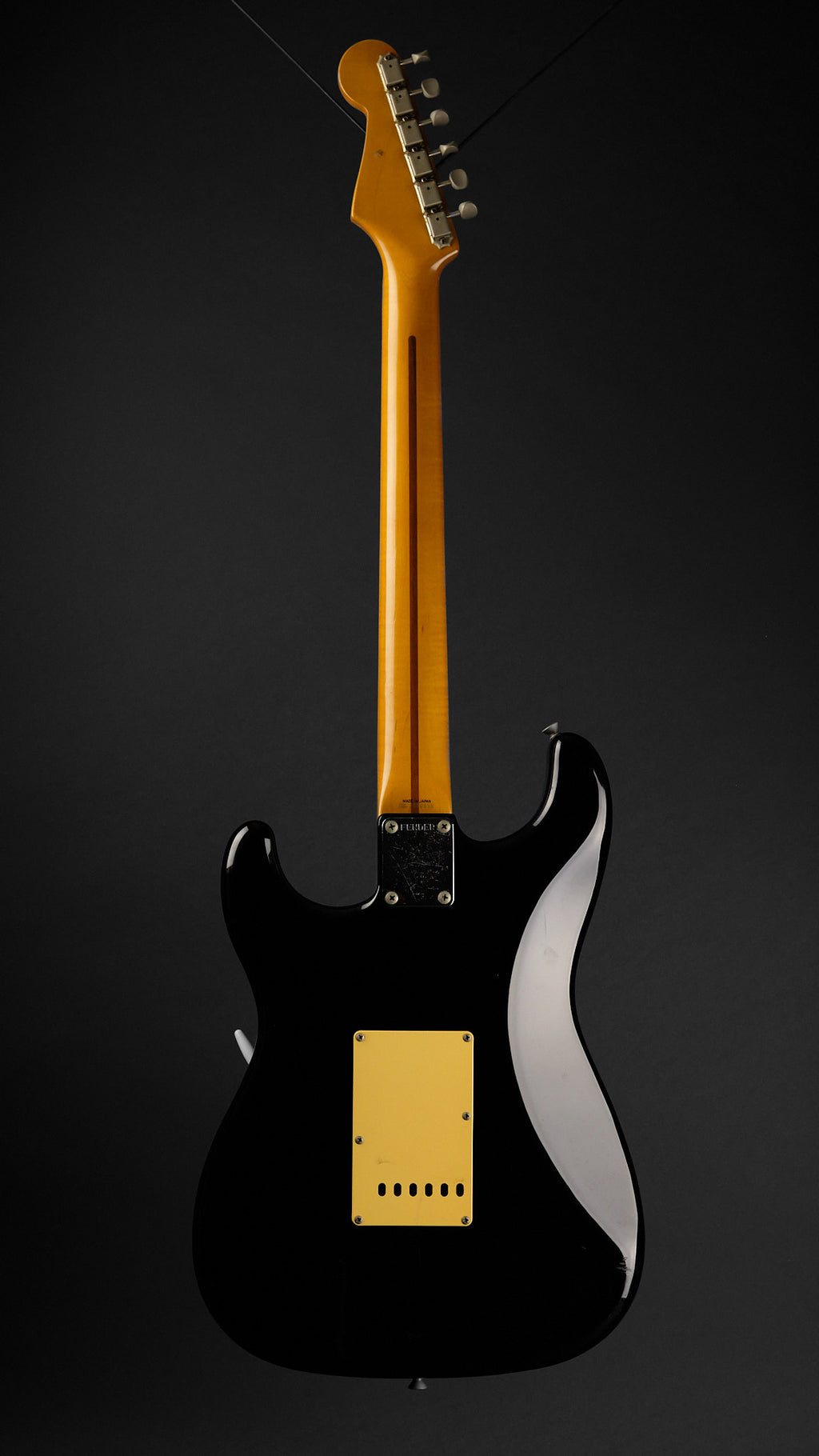 1989 Fender MIJ ST57-55 Stratocaster Black - full back | Replay Guitars