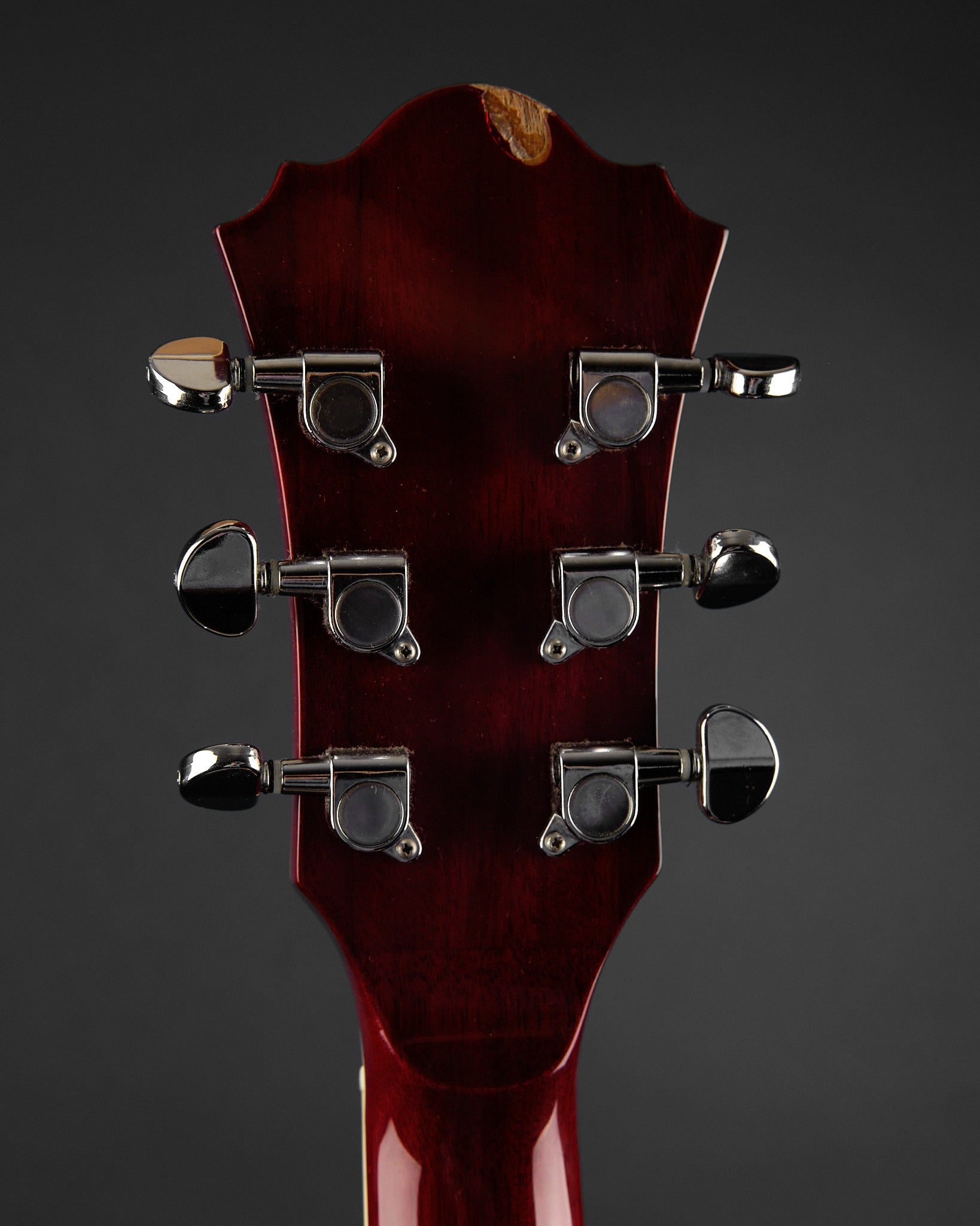 2003 Ibanez Artcore AFS-75T Transparent Cherry Red - neck front | Replay Guitars