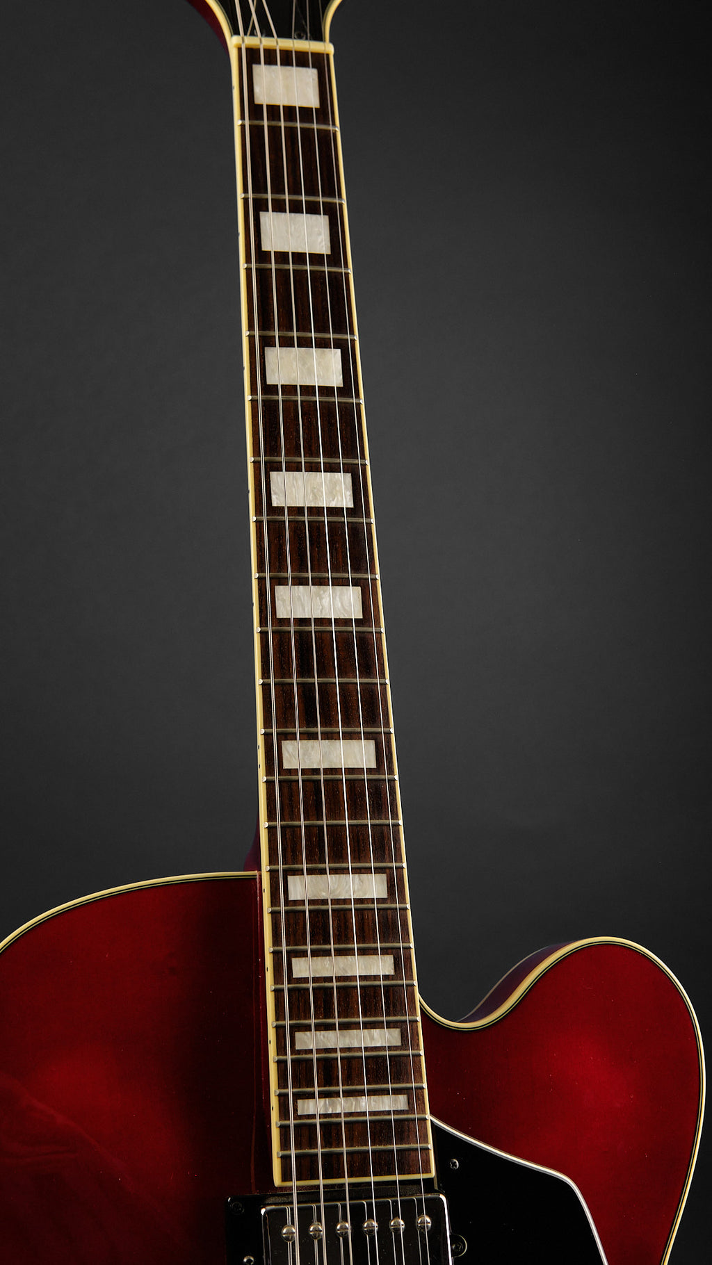 2003 Ibanez Artcore AFS-75T Transparent Cherry Red - neck back | Replay Guitars