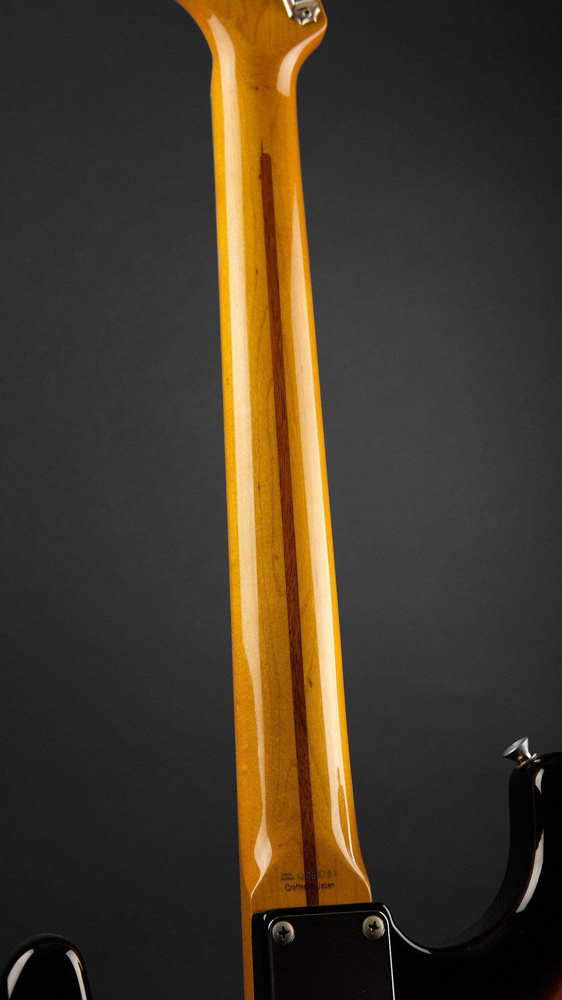 2000s Fender CIJ ST57-58US Stratocaster Sunburst - headstock back | Replay Guitars