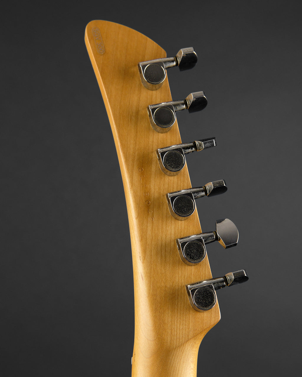 2000 Yamaha SGV-300 Flying Samurai Metallic Green - headstock back | Replay Guitars