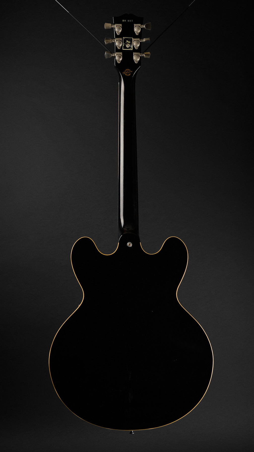 2006 Gibson Custom Shop Roy Orbison ES-335 Ebony - full back | Replay Guitars