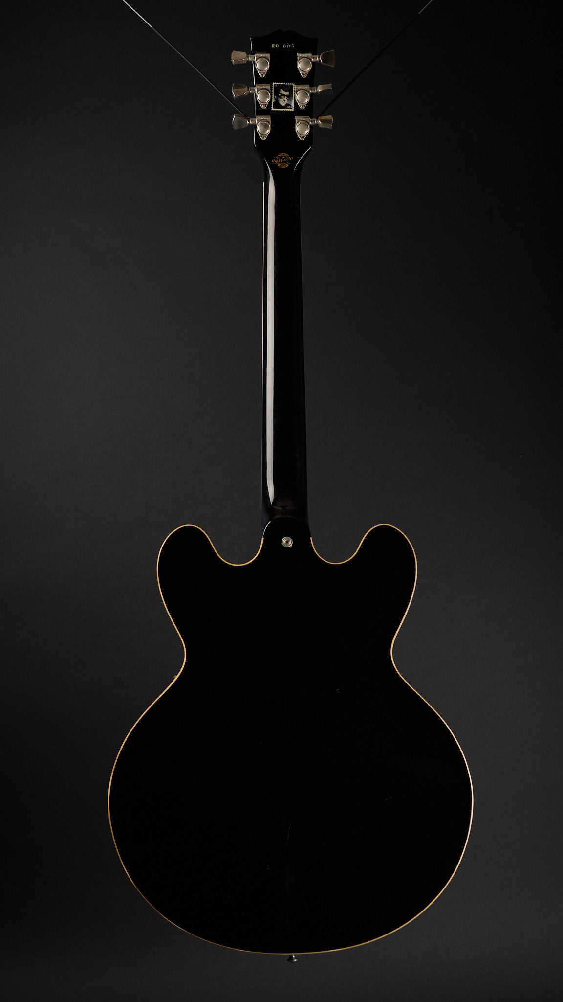 2006 Gibson Custom Shop Roy Orbison ES-335 Ebony - full back | Replay Guitars