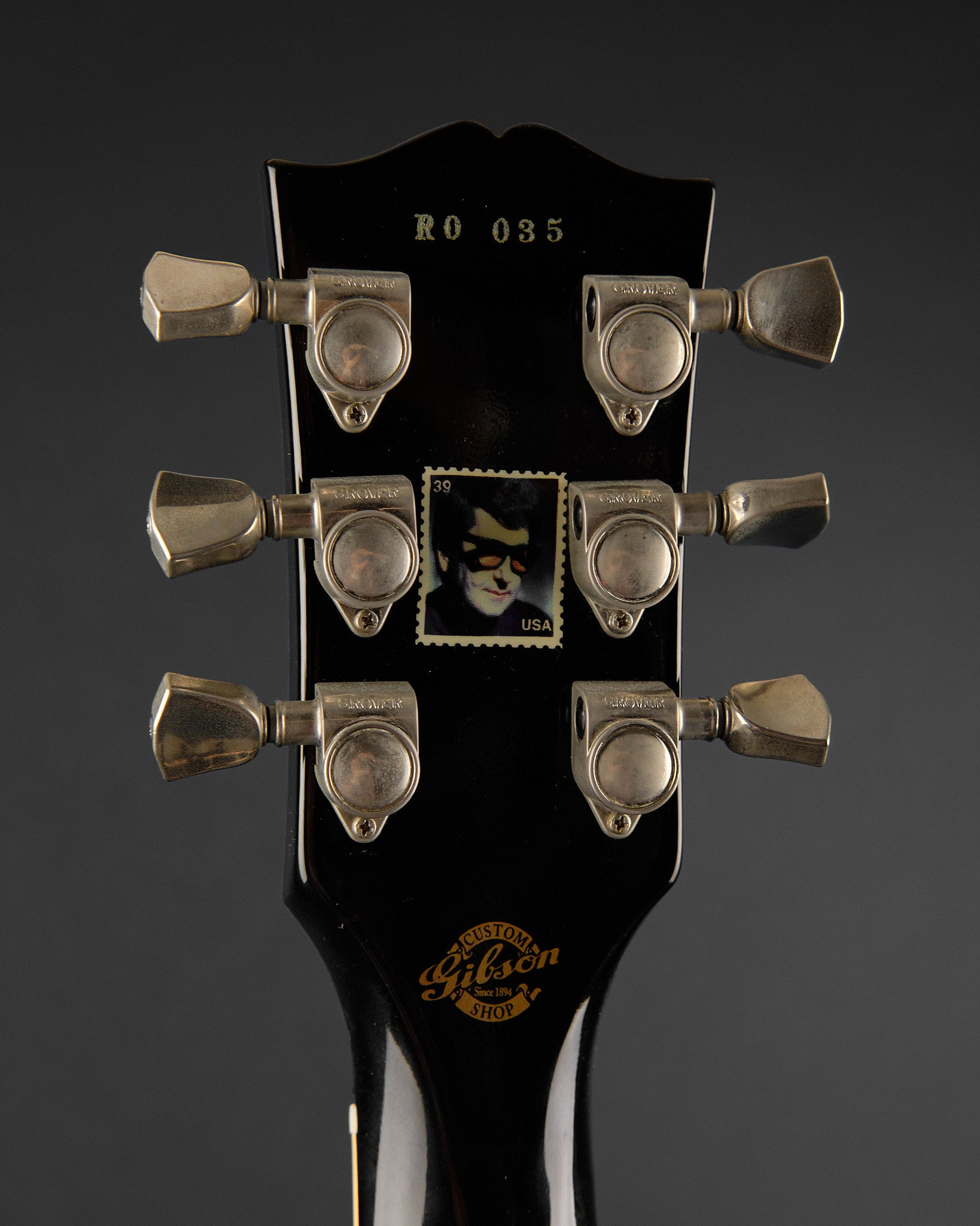 2006 Gibson Custom Shop Roy Orbison ES-335 Ebony - neck front | Replay Guitars