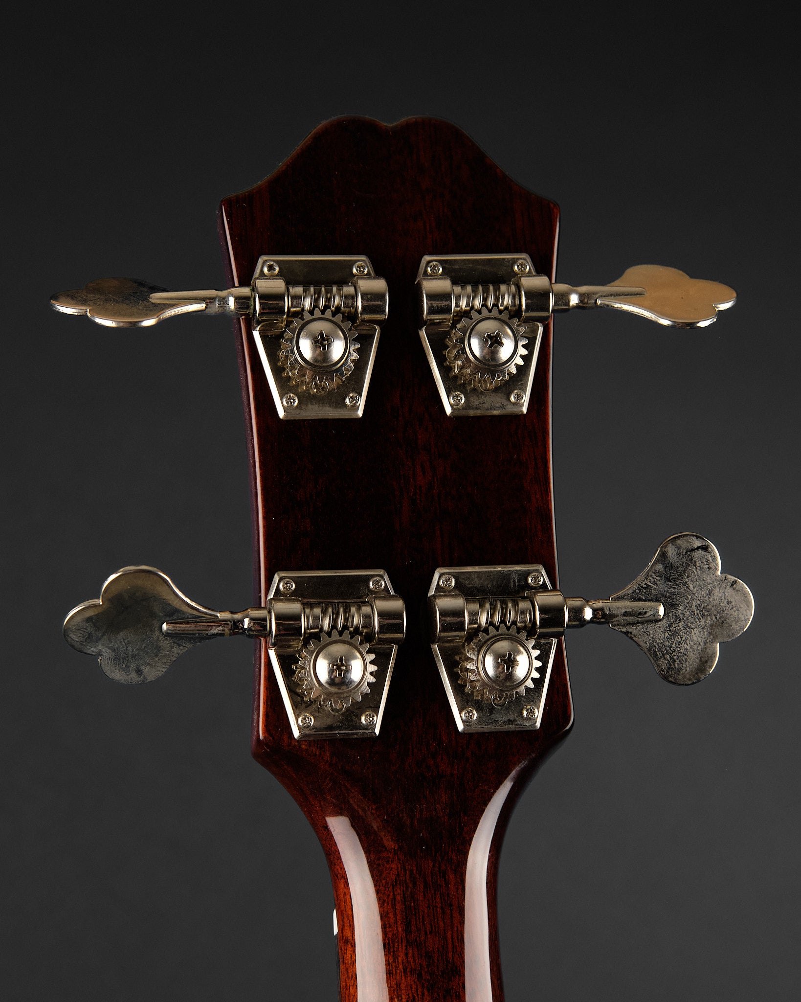 2022 Epiphone Jack Casady Bass Sparkling Burgundy - headstock back | Replay Guitars