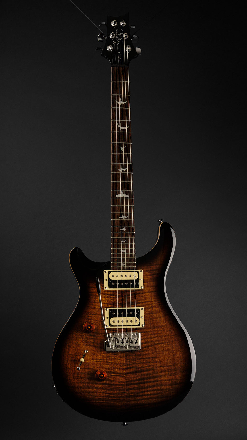 2021 PRS SE Custom 24 Left-Hand Black Gold Burst