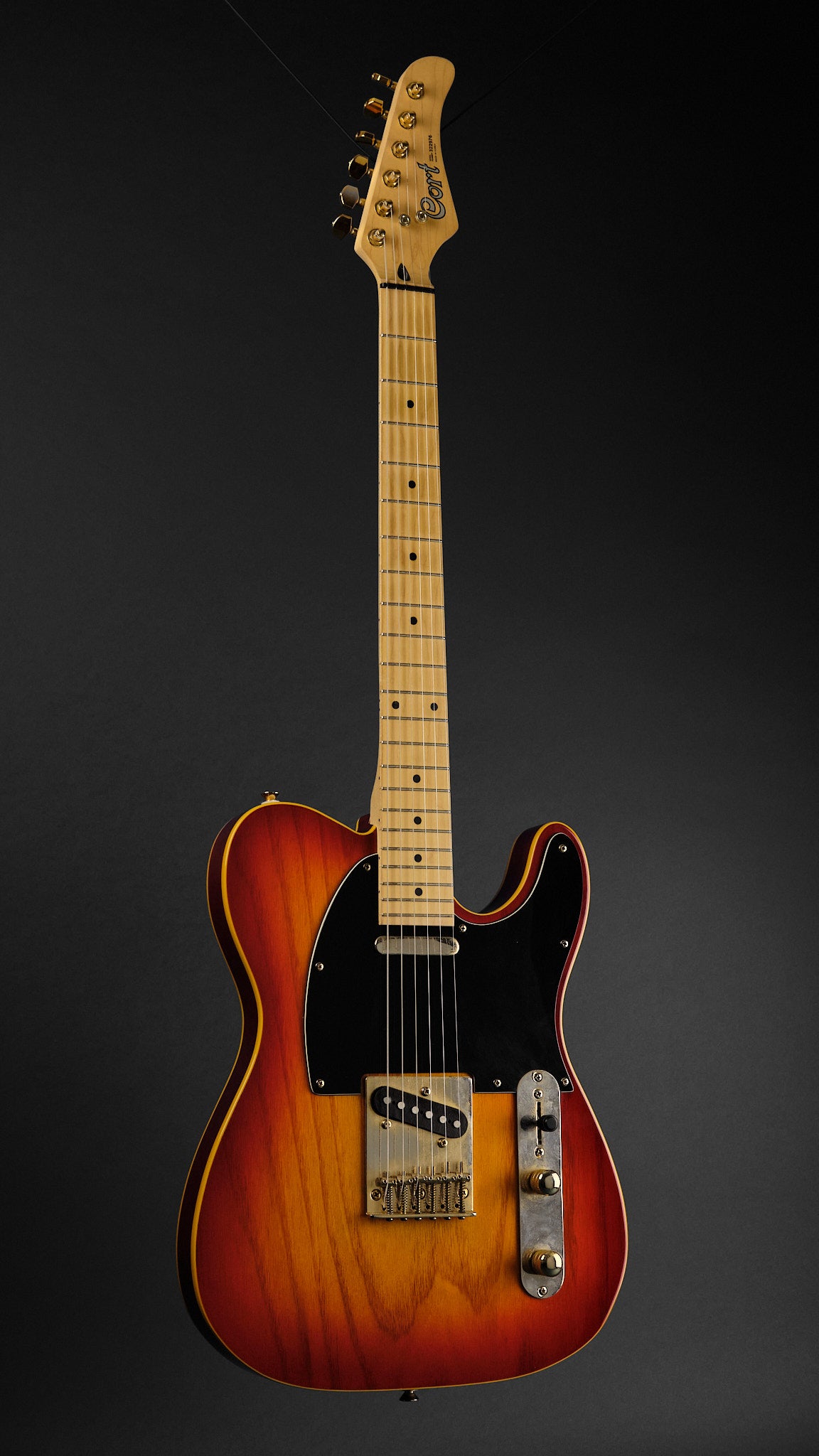 1990s Cort Custom T-Style Cherry Sunburst