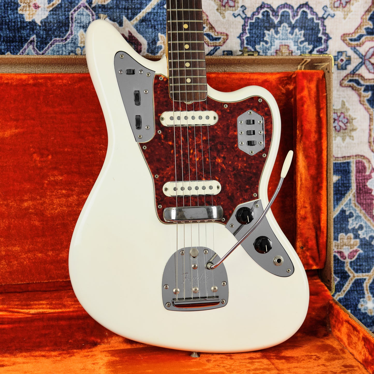 1963 Fender Jaguar Olympic White Matching Headstock