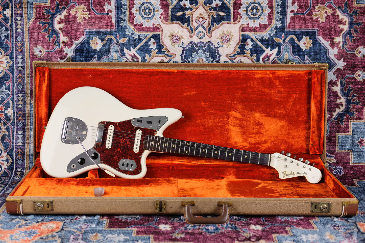 1963 Fender Jaguar Olympic White Matching Headstock