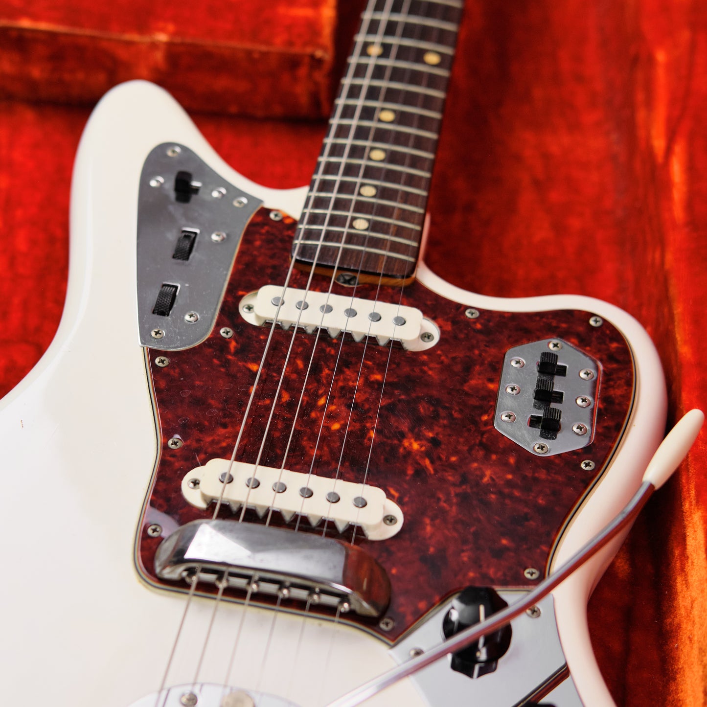 1963 Fender Jaguar Olympic White Matching Headstock