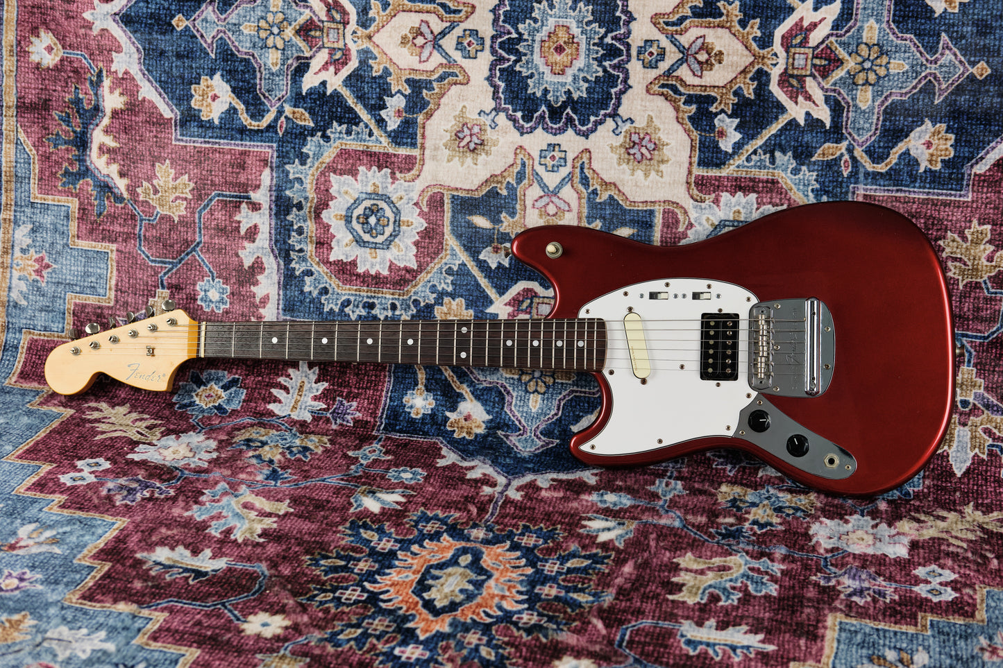 2000s Fender CIJ MG-69 Mustang Left-Handed Candy Apple Red