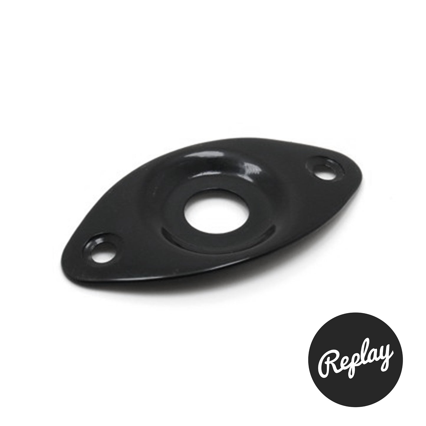 Oval Metal Jack Plate with Recessed Input